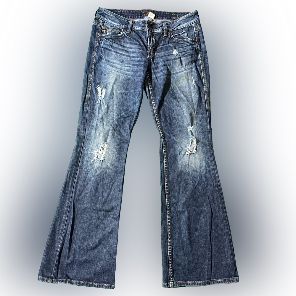 VINTAGE SILVER JEANS “EDEN” 30x33 // Y2K FLARE